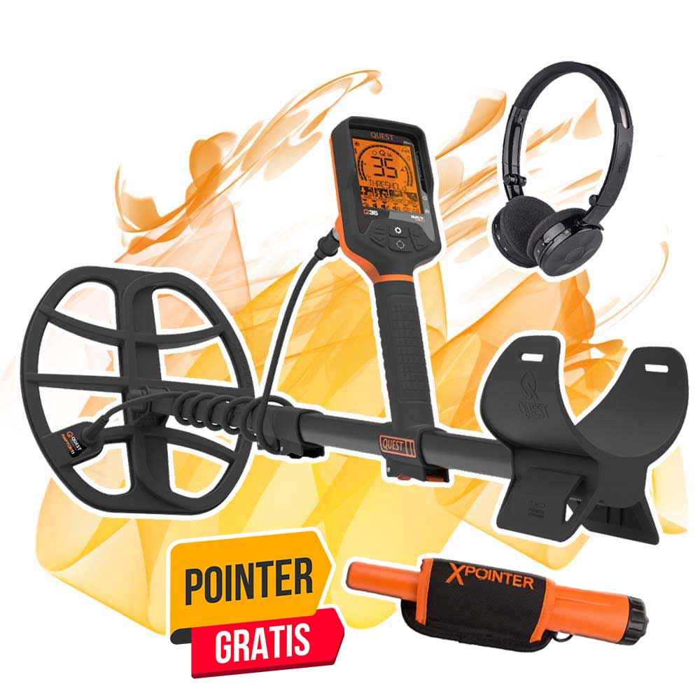 Quest popular Q30+ Metalldetektor + gratis Pinpointer