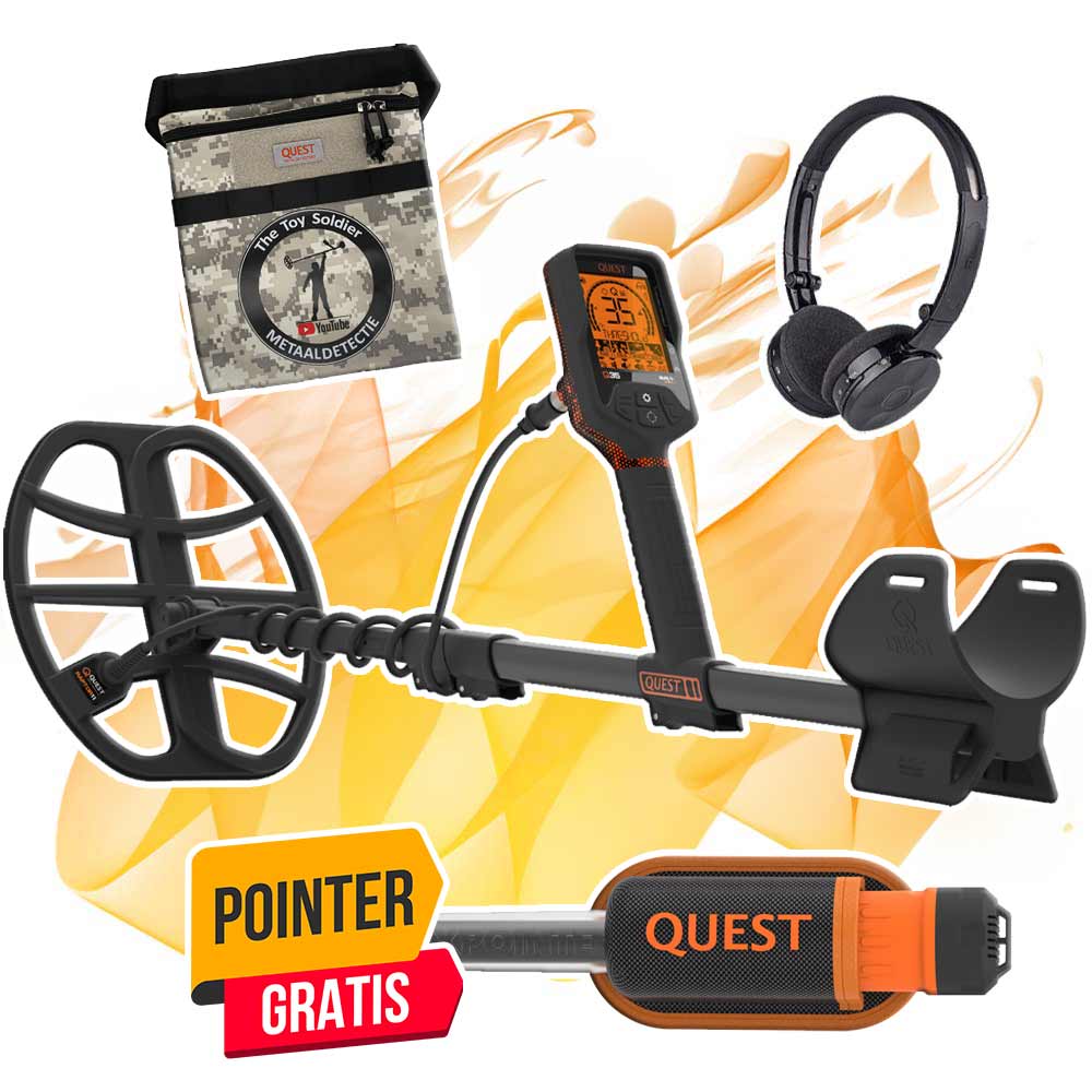 Quest Q35 Toy Soldier Edition Metalldetektor mit Gratis Pointer - Crazy Detectors